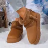 Botas de nieve cálidas y extremas transfronterizas nuevas para mujer, botines cortos de felpa engrosada, zapatos de algodón, plataforma impermeable antideslizante, talla grande, comercio exterior para mujer