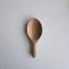 Fabricante de Productos Nuevos Venta al por Mayor Creativa Compacta Cuchara de Madera Estilo Japonés Mango Corto Boca Ancha Cuchara Mini Cuchara de Madera Cuchara para Té Espátula