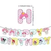 Princesa Stirl Sirena Spiderman Sonic Gato Kitty Temática Dibujos Animados La Bandera Fiesta de Cumpleaños Infantil