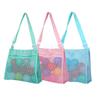 Fábrica Personalizada Cor Sólida Saco de Malha para Crianças Saco de Armazenamento de Brinquedos de Praia Ferramenta de Escavação de Areia Artigos Diversos Saco de Malha para Praia
