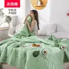 Colcha de Algodón Lavable para Aire Acondicionado, Colcha Fresca de Verano Lavable, Colcha de Primavera y Otoño, Colcha de Regalo, Colcha Doble [Suministro Directo de Fábrica]