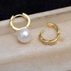 Accesorios DIY Joyería de Perlas Plata S925 Aro para Oreja Soporte Vacío Producto Semiterminado 12-14mm Aro para Oreja de Aguja Recta Jg5970