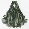 Novo Lenço Longo Plissado de Viscose Tingido Arco-Íris Estilo Étnico Transfronteiriço, Acessório de Viagem Versátil e Fashion, Combinando com Lenço/Xale de Seda