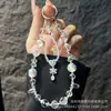 Colgante Creativo de Corazón Estilo Coreano, Dulces Cuentas de Cristal Brillantes, Correa para Teléfono, Accesorio de Llavero de Alto Valor, Colgante para Bolso de Mujer