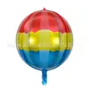 Amazon Transfronterizo Rojo, Blanco y Azul Rayas Estrella Foil 4D Set de Globos, Perfectamente Redondo, Cadena de Globos Flotantes de Helio para el Día de la Independencia