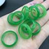 Anéis de Jade Verde Seco Atacado 23mm, Anéis Verde Imperial Tie Long Sheng, Joias de Jade Decoração Pedras Preciosas DIY