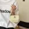 Bolsa Pequena de Menina com Renda Estilo Coreano, Mini Bolsa Transversal Fofa de Ursinho para Bebê, Nova Bolsa Acessório Infantil