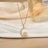 Colar de Aço Titânio de Nova Luxury de Nicho Transfronteiriço para Mulheres, Acessórios de Corrente para Clavícula com Zircônia de Design de Ponta, Atacado de Joias Femininas