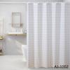 Cortina de Chuveiro de Tecido PE Impermeável Cruzada de Fábrica Cortina de Banheiro Preta Semi-transparente à Prova de Mofo para Hotel Cortina de Divisória de Banheiro