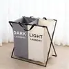 Cesta Plegable para Ropa Sucia del Hogar Gran Capacidad Cesta de Almacenamiento para Ropa Sucia Cesta de Lavandería Marco de Aluminio Tela Oxford Cesta para Ropa Sucia Lavable