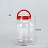 Pote de Alimentos Transparente para Animais de Estimação 1L Balde com Alça 2L Pote Hermético para Grãos 5L Balde para Picles Balde para Molho de Pimenta Pote de Armazenamento
