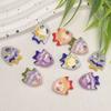 Cuentas sueltas de cerámica de color simple, suaves, con forma de flor de cinco pétalos, accesorios para pulseras de cuentas hechas a mano.