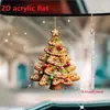 Pendente criativo de árvore de Natal para carro de produto novo transfronteiriço Decoração acrílica de Natal decoração de casa para feriado