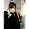 Chaqueta Cardigan de Moda de Diseñador de Nicho Unisex con Cremallera Gruesa Rayada y Forro de Felpa para Otoño e Invierno 2025