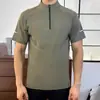 Camiseta de Manga Corta para Hombre de Verano, Ocio al Aire Libre, Deportes, Fitness, Moderna, Versátil, de Media Manga, Transpirable, de Secado Rápido, Top Ligero