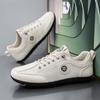 Sapatos Masculinos Moda Primavera e Outono Tênis de Cano Alto 2025 Novos Jovens Casuais Sapatos de Couro Tendência Mocassins Slip-On Dropshipping