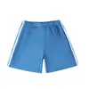 Pantalones Cortos Deportivos de Malla para Niños Verano Rayas Laterales Transpirables de Secado Rápido Pantalones Casuales Sueltos para Niños de Longitud hasta la Rodilla Transfronterizos