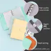 Em Estoque Transfronteiriço A6 Macaron Caderno de Folhas Soltas Pu Couro Livro de Folhas Soltas Orçamento em Dinheiro Celebridade da Internet Planejador Atacado