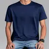 [Camiseta de algodón talla europea] Camiseta de algodón talla europea Transfronteriza Color puro Lisa Clara Una pieza Venta al por mayor Manga corta Aliexpress Amazon