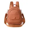 Mochila de Nuevo Estilo para Viajes Diarios, Compacta, Gran Capacidad, Mochila de Viaje a la Moda para Mujeres, Mochila Pequeña, Bolso Multifuncional de Color Sólido