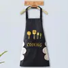 Porta-talheres de PVC à prova d'água e resistente a óleo para cozinha doméstica, toalha de mão, avental unissex para cozinhar e jantar, personalizável com estampas para fins promocionais