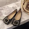 Zapatos Planos Nuevos Versátiles Estilo Francés con Lazo 2026 Cómodos para Mujer, Mocasines Bajos de Verano con Suela Suave y Hebilla de Pedrería