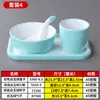  Vajilla creativa de imitación de porcelana nórdica, vajilla de melamina para hotel, juego de mesa comercial de dos colores, juego de cuatro piezas: tazón, plato, taza, palillos