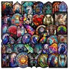 Pacote com 50 Adesivos Transparentes de Vitral, Adesivos de Decoração para Diário DIY de Vitral de Igreja Vintage, Atacado