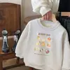 Sudadera Versátil de Manga Larga Holgada Estilo Primavera y Otoño con Estampado de Dibujos Animados para Niños 2025 Cuello Redondo para Niños y Niñas