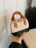 Mini bolso portátil de moda para mujer, novedad de verano 2024, bolso de concha a juego con colores contrastantes, bandolera de hombro.