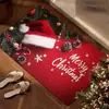 Tapete de chão de diatomita de Natal transfronteiriço para uso doméstico na sala de estar e no quarto, cria uma atmosfera festiva, antiderrapante e resistente à sujeira