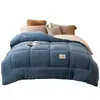 Edredom de Flanela Leite Veludo para Inverno Quarto de Estudante Edredom de Inverno Dupla Face com Forro de Lã Espessado para Heattech no Outono e Inverno para Prevenir o Frio