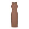 Vestido sin mangas con cuello en V profundo estilo europeo y americano para mujer, vestido largo bodycon favorecedor de la figura de cintura alta para verano, nuevo estilo de verano