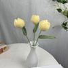 Buquê de Crochê de Tulipas Gordinhas, Flores Permanentes, Flores de Lã, Flores de Casamento, Decoração Vermelha para Casa