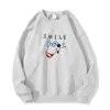 Estilo Nuevo Otoño e Invierno Diseño Simple de Dibujos Animados Perro Estampado de Letras Ropa Exterior Casual Versátil Suelta Sudadera de Manga Larga para Mujer