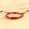 Pulsera con Título Lista Dorada con Grabado para Examen de Ingreso a Preparatoria y Examen de Ingreso a Universidad Pulsera de Ánimo para Estudiantes Hombres y Mujeres Cuerda Roja de Aterrizaje Regalo de Graduación