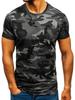 Nueva Camiseta de Verano 2026 para Hombre de Manga Corta Estampado Digital Camuflaje Cuello Redondo Casual Manga Corta