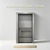 Puerta de Entrada de Aleación de Aluminio para el Hogar Diseño Moderno Antirrobo Insonorizada Duradera Tamaño Personalizable Puerta de Entrada