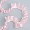 Punto 2.5cm Poliéster de un Lado Encaje Plisado Hoja de Loto Ropa Falda Muñeca DIY Artesanía Sombrero Accesorios de Joyería