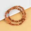 Pulseiras de sândalo com círculo duplo para atacado Zakiram Scenic Spot Wenchuang Fonte de Suprimento ao Vivo Joias de Pulseira Feminina Estilo Chinês Novo