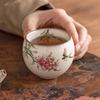 Fabricante Horno Ru Taza de Té Taza Maestra Gelatina de Manteca Flor de Peonía Taza Huevo de Dragón Taza de Té Taza de Té de Cerámica Té Kung Fu Taza Individual