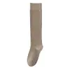 Calcetines Altos Antideslizantes de Algodón Puro para Mujer en Otoño Jk Socks Calcetas de Longitud hasta la Rodilla en Tonos Tierra Melad para Mujer en Otoño e Invierno