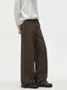Pantalones de hombre LKTM con puño 26AW Micro-campana Unisex Marca de moda Botón de París Caída Versátiles Pantalones casuales