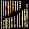 Accesorios de Pilar Pequeño Estilo Europeo de Madera Maciza, Pequeño Gabinete de Vino con Forma de Calabaza, Columna de Soporte para Barandilla de Puente de Pasillo, Barandilla de Gabinete, Madera de Fresno, Roble Rojo