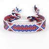 Pulsera tejida a mano de estilo étnico bohemio, colorida pulsera de la amistad de Nepal, accesorios casuales de playa