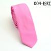 Corbata de Algodón de Color Puro para Hombre Estilo Coreano Versión Estrecha 6.5cm Estilo Japonés Simple Moda Corbata de Estudiante Lista para Entrega