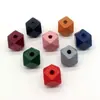 Materiales para Joyería Hecha a Mano Casera DIY Cuentas de Madera Octagonales de 12 mm y 14 mm Colgante Geométrico de Madera Retro Cuentas Sueltas