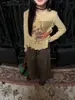 26 Otoño Nuevo Conjunto para Niñas Estilo Coreano Conejito de Dibujos Animados Base de Lunares Prendas de Punto Ropa de Invierno Pantalones Rectos para Niños Medianos y Grandes