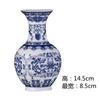 Mini Divertido Estilo Chino Cerámica Patrón Zen Azul y Blanco Calcomanía para Refrigerador Divertida Media Florero Decoración para el Hogar Regalo Porcelana