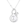 Colar de Pérolas em Forma de Cabaça Ruyi com Estilo Vintage Simples e Sofisticado, Corrente para Clavícula Feminina, Acessório Pingente de Fortuna